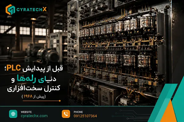 قبل از پیدایش PLC؛ دنیای رله‌ها و کنترل سخت‌افزاری (پیش از ۱۹۶۸)
