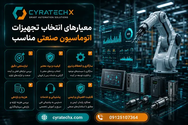 معیارهای انتخاب تجهیزات اتوماسیون صنعتی مناسب