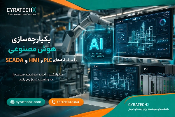 یکپارچه‌سازی هوش مصنوعی با سامانه‌های PLC، HMI و SCADA