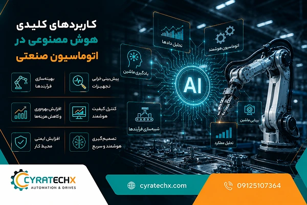 کاربردهای کلیدی هوش مصنوعی در اتوماسیون صنعتی