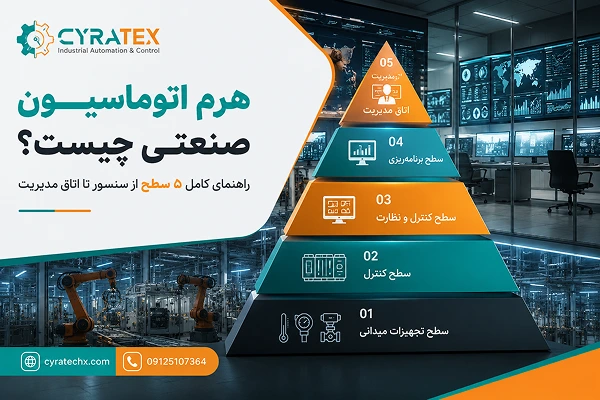 هرم اتوماسیون صنعتی چیست؟ راهنمای کامل ۵ سطح از سنسور تا اتاق مدیریت